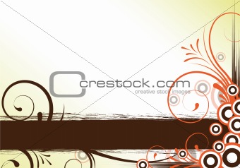text bar with floral design