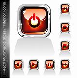 Multimedia Player Icons set