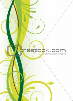 green floral design