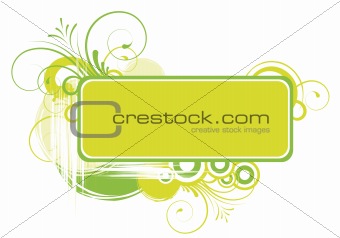 floral abstract text frame