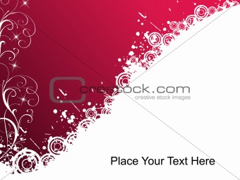 abstract pattern red greeting card