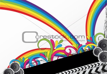 colourful retro party background