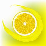 Lemon with a wave juice