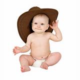 Baby in cowboy hat