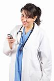 Female doctor send a SMS