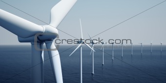 Windturbines on the ocean