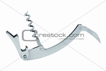 Modern metal corkscrew 