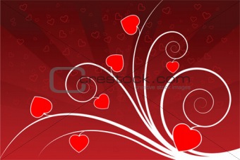 Abstract valentine card
