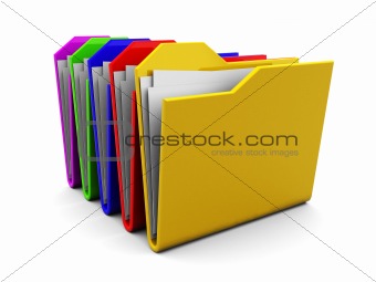 colorful folders stack