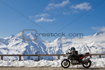 Motorbike in Grossglockner, Austria