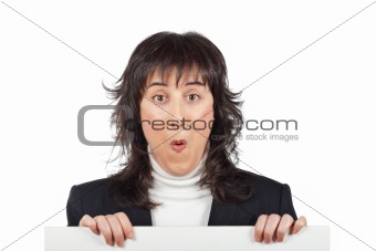 Surprised business woman