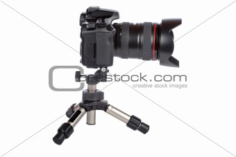 Digital slr camera and mini tripod 