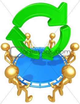 Safety Net  Catching Recycle Symbol