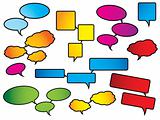Bright and colorful speech bubbles