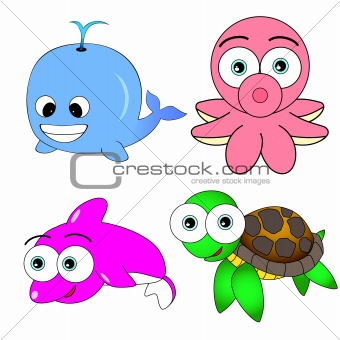 Marine Animal Cartoons