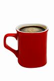 red mug from coffee 