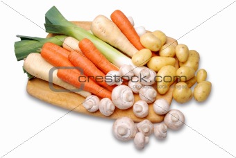 Vegetable stew ingredients