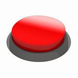 Glossy red round button