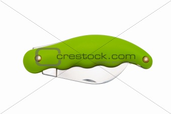 green folding knife