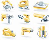 Vector electric tools icon set
