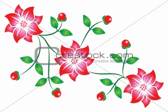 Red flowers background