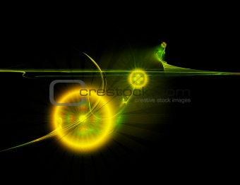 background with bright circles