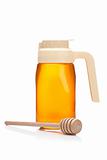 Honey pitcher and wooden drizzler