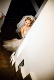 bride on the staircase