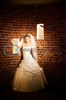 girl at the wall