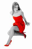 Red dress Woman