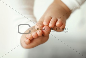 Close-up of a baby’s feet.