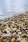 pebbles and stones at a shore