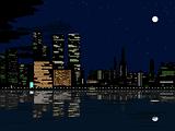 City lights, vector cityscape