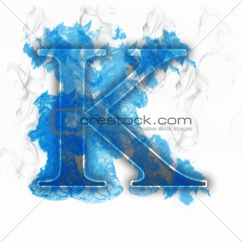 Ice Blue Burning Letter