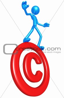 Balancing On Copyright Symbol
