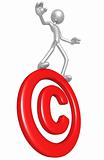 Balancing On Copyright Symbol