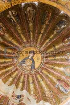 Interior view of Chora church in Istanbul