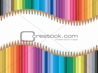 Bright colored pencil wave background