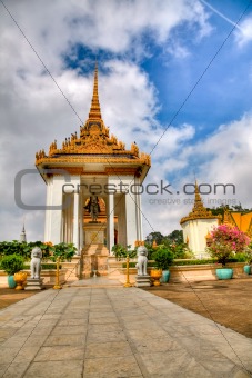 temple at the royal palace - cambodia (hdr)