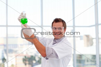 Scientist working with a test-tube