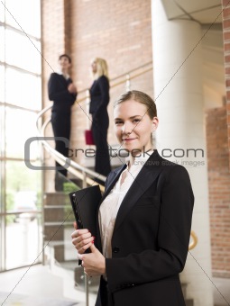Businesswoman facing the camera