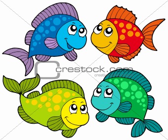 Cute cartoon fishes collection