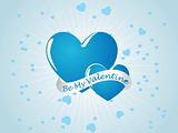 sky blue valentine card