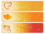 abstract design love banner