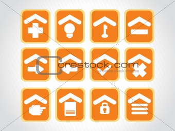 orange icons for multiple use