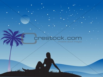outdoor yoga positions with night elements