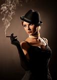 lady and cigar