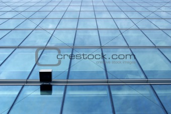 Blue glass wall