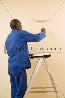 Painter using a Paint Roller