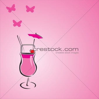 background with a cocktail